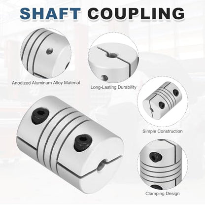 MECCANIXITY 2 Pcs 3 to 3mm Flexible Shaft Coupling 20mm L 15mm Dia - size: 3 to 3mm