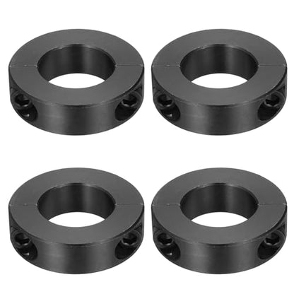 uxcell 4pcs Double Split Shaft Collars 30mm Bore, Two-Piece Clamping Collar 54mm OD 15mm Thickness Carbon Steel Lock Collar Clamp with Set Screws (Black Oxide) - size: 30mm x 54mm x 15mm