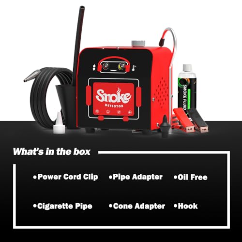 Solary Automotive Smoke Leak Tester - SD101 Professional Diagnostic Device Kit for EVAP and Vacuum Leak Detection in Auto Repair Shops, Automotive Service Technician - color: Red