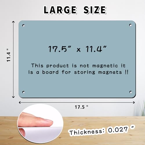 Magnetic Board 17.5" x 11.4" Magnet Bulletin Board is Suitable for displaying Notes, Photos,Magnetic Letters,Suitable for Walls, refrigerators, cabinets,etc (Blue) - color: Blue, size: 11.4" x 17.5"
