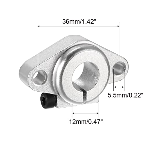 4pcs SHF12 Aluminum Linear Rod Rail Shaft Support 12mm Linear Motion Guides for CNC 3D Printer - size: 12mm, style: SHF