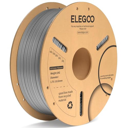 ELEGOO PLA Plus 3D Printer Filament 1.75mm Space Gray 1KG - color: Space Gray, size: 1KG