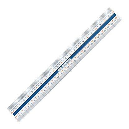 Rok Hardware 12" Flexi Plastic English/Metric 305mm Easy Read Ruler