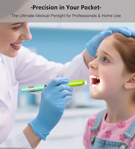 MEUUT Medical Pen Lights for Nurses 3 Pack & 6 AAA Batteries for EMT - color: Gradient-pink+green+purple