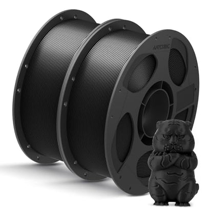 ANYCUBIC 3D Printer Filament PLA Bundle 2KG, Black - color: 2*1kg Pla Black