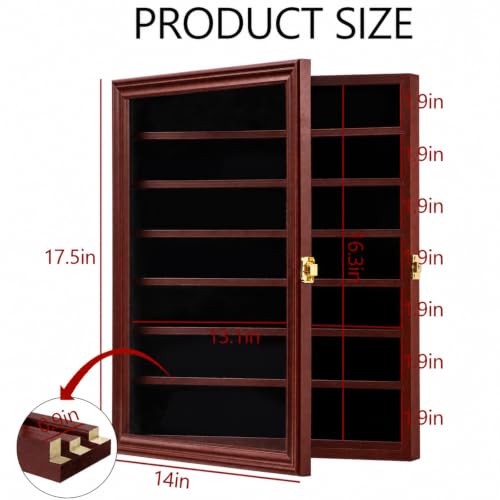 KCRasan Arrowhead Display Case Native American Arrowhead Shadow Box, Large - size: Large Mahogany