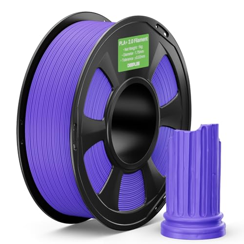 PLA+ 2.0 Filament 1.75mm 3D Printer Filament, Purple 1KG - color: 1kg*purple