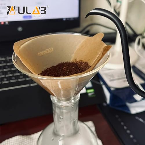 ULAB Scientific 100mm Glass Funnels, Short Stem Diameter 13mm, 3.3 Borosilicate Glass, Heavy Wall, Pack of 2, UGF1010 - color: 100mm, Pack of 2