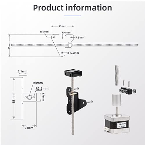 Creality 3D Printer Ender 3 Dual Z-axis Upgrade Kit Bundle with Ender 3 Silent Motherboard