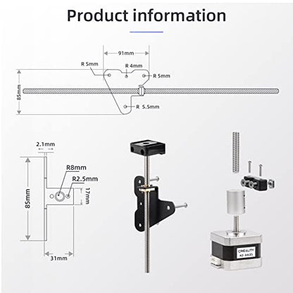 Creality 3D Printer Ender 3 Dual Z-axis Upgrade Kit Bundle with Ender 3 Silent Motherboard
