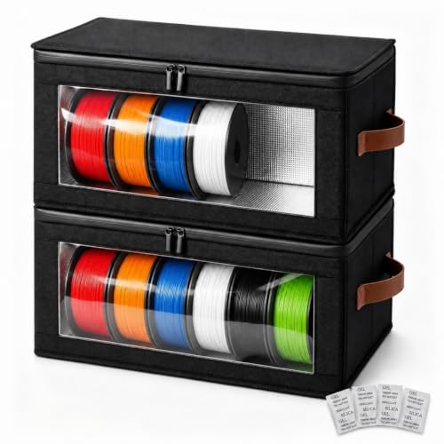 2 Pack 3D Printer Filament Storage with Waterproof Zipper