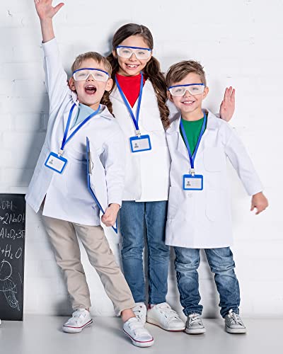 Xtinmee 24 Sets Kids Lab Coat Science Kit Bulk, White, XXL - size: XX-Large