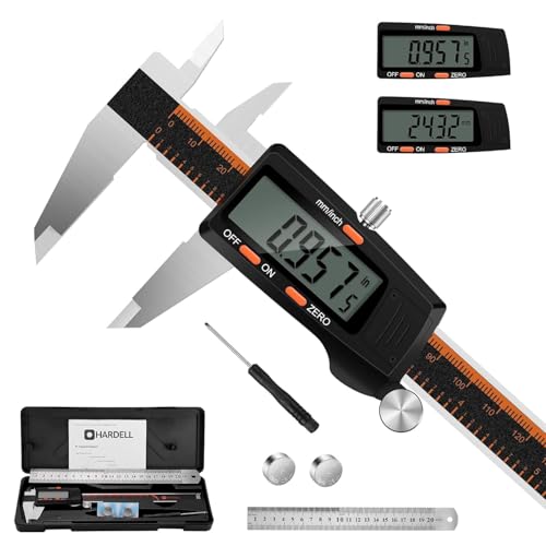 HARDELL Digital Caliper 6 Inch, Large LCD Screen Calipers Measuring Tool - size: 6 Inch