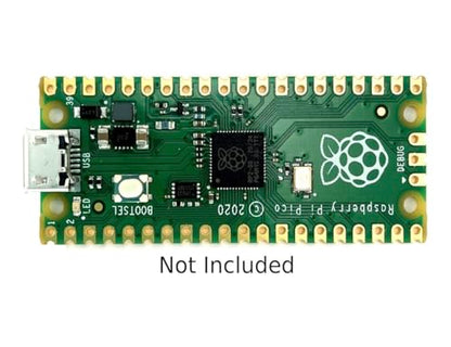 Protective Case Compatible with Raspberry Pi Pico Boards – Micro-USB Access & Passive Ventilation, Snap Case, Wire Access,Plastic - color: Red/Black