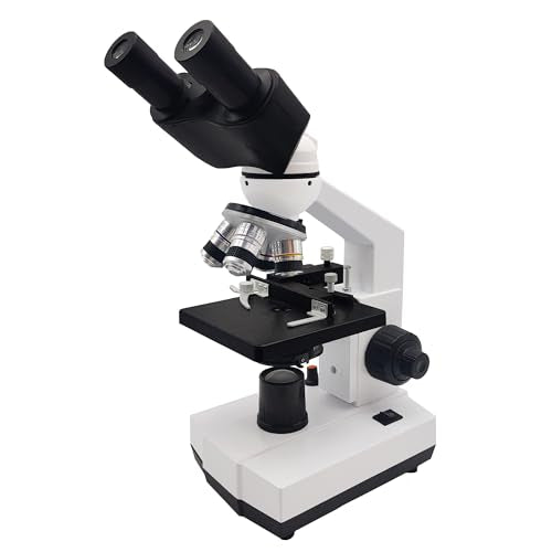 Adult Student Compound Binocular Microscope - 40X-5000X High-Magnification Large-Field Professional Biological Microscope, Suitable for Schools, Laboratories, and Home Education