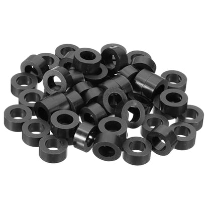 PATIKIL 120Pcs M8 ABS Spacers 5/16" ID x 9/16" OD x 1/4" L Plastic Round Spacer Washers Black Standoff Nut Unthreaded for M8 or 5/16 inch Screws Bolts Electrical Outlet - size: 5/16" ID x 9/16" OD x 1/4" L