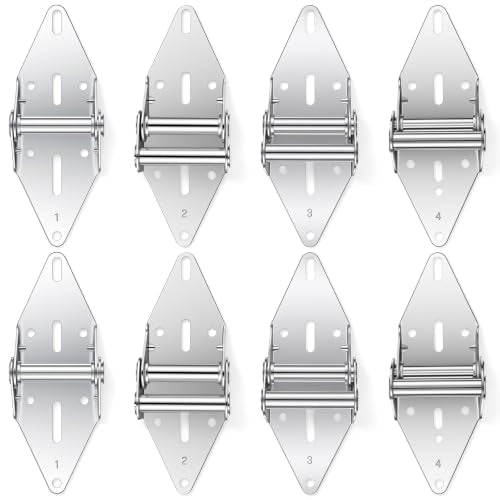 8 Pcs Garage Door Hinges Heavy Duty #1#2#3#4 Galvanized Steel