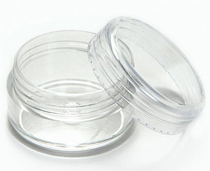 Vivaplex, 50, Clear, Empty, 5 Gram Plastic Pot Jars, Cosmetic Containers. - size: 50 Count (Pack of 1)