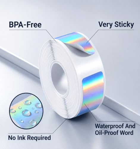 480 Pcs D30 Labels, D30 Label Tape Waterproof Oil-Proof