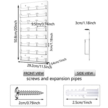24 Pockets Business Card Holder Wall Mount Acrylic Business Card Holder