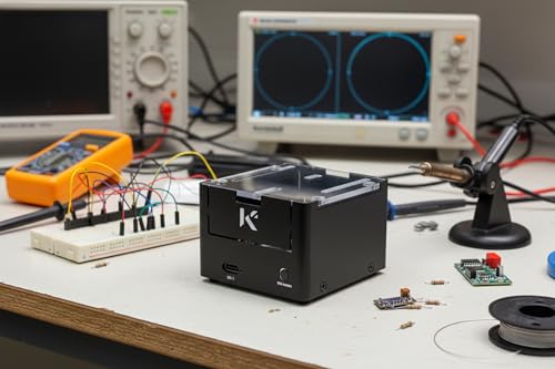 KKSB Case for Arduino Uno Q – Tall Aluminum & Steel Enclosure with Clear Polycarbonate Lid - style: Tall Clear Lid Case