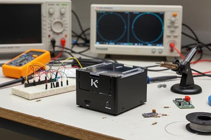 KKSB Case for Arduino Uno Q – Tall Aluminum & Steel Enclosure with Clear Polycarbonate Lid - style: Tall Clear Lid Case