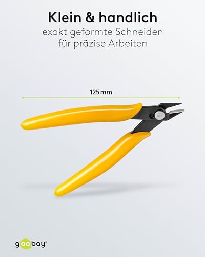 goobay 74095 Tweezers Set of 6 + Precision Side Cutters/Tweezers and Pliers as Watch Tool, Model Making Tool and Small Repairs/Small Tool Set/Preparation Cutlery/Stainless Steel