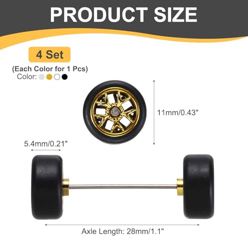MECCANIXITY 4 Set 1/64 Wheels and Tires Set, Y-Spoke 11 x 5.4mm