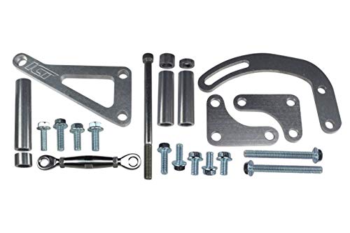 ICT Billet SBC Billet Adjustable Alternator Power Steering Bracket Kit LWP Chevy Small Block 551476