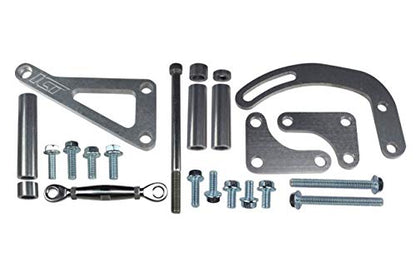 ICT Billet SBC Billet Adjustable Alternator Power Steering Bracket Kit LWP Chevy Small Block 551476