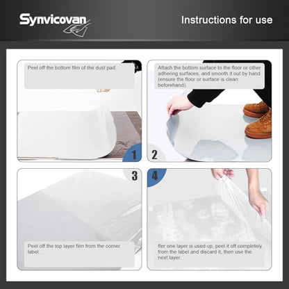 26" x 45" Sticky Mat (5 Packs,150 Sheets,30 Sheets/Pack) - color: White, size: 26" x 45"