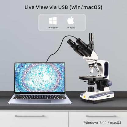 SWIFT EP2M 2-MP 1920 * 1080 Digital Eyepiece Microscope Camera, fits 23.2 mm eyepieces & Most trinocular phototubes, S-Viewer for Measuring & Annotation, Compatible with Windows 7–11 & macOS