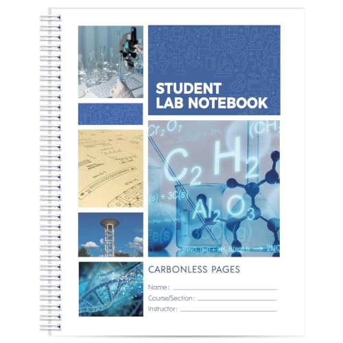 SKYDUE Carbonless Lab Notebook, Student Laboratory Notebook, 8.5" x 11"