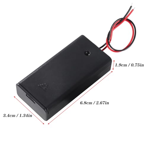 10pcs AA Battery Holder 2AA Battery Box with Back Cover 2X 1.5V AA Battery Case with ON Off Switch