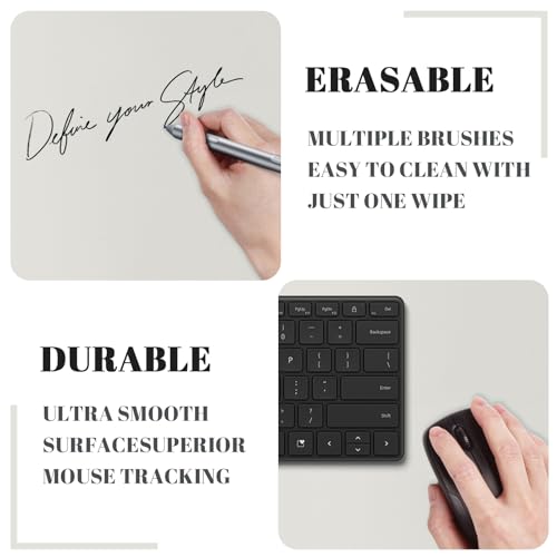 Dry Erase Desk Mat, Erasable Writing White Board for Making Plans - color: Grey