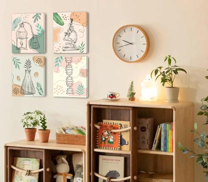Framed Chemical Science Canvas Art Print,Biology Prints Set of 4 8"x10"IN ﻿ - color: 8”X10”(Framed) Chemical Science Art Print