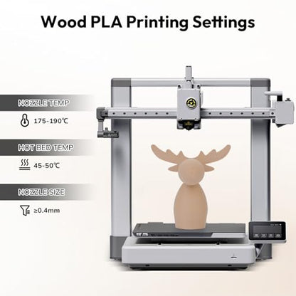 AMOLEN Wood PLA 3D Printer Filament 1.75mm White Oak 15% Real Wood Fiber 1KG - color: White Oak