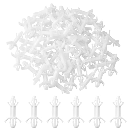 Marsui 200 Pcs Nylon PCB Standoffs, Double Head Push in Clips, 6.5mm - size: 6.5mm