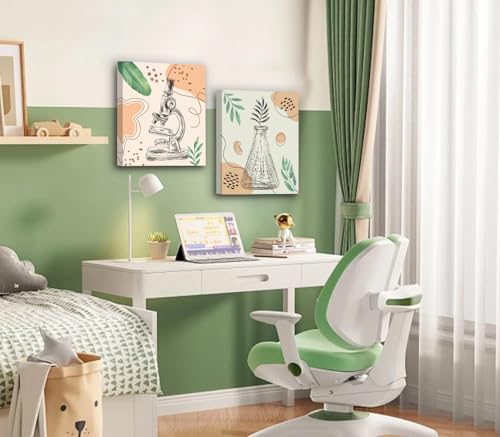 Framed Chemical Science Canvas Art Print,Biology Prints Set of 4 8"x10"IN ﻿ - color: 8”X10”(Framed) Chemical Science Art Print