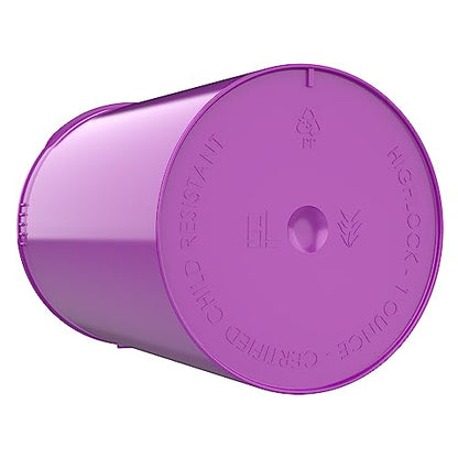 Dragon Chewer 160 Dram CR Plastic Packaging Pop Top Containers - Child Resistant Travel Holder Vial Bottles - 33 qty (Purple) - color: Purple