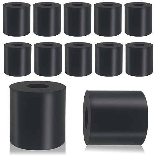 12 PCS Multi Purpose Rubber Spacer 3/4 Inch OD x 1/4 Inch ID x 3/4 Inch Thickness, Rubber Bushing Anti Vibration Spacer Thick Rubbers Washers for Home and Car - size: 3/4 x 1/4 x 3/4 Inch