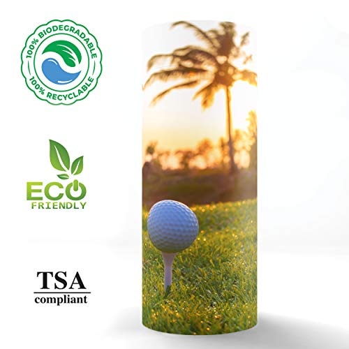 Fairway to Heaven Scattering Tubes for Human Ashes TSA Approved Scattering Urn and Eco-Friendly Biodegradable Urns for Human Ashes & Biodegradable Urn for Burial at Sea - color: Fairway to Heaven, size: Large 12"x5"