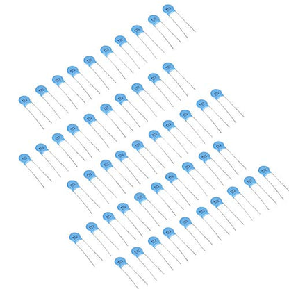 Ceramic Capacitor Set, 0.1uF 100nF 1000V High Voltage Disc Chip, 50 Pieces, Blue
