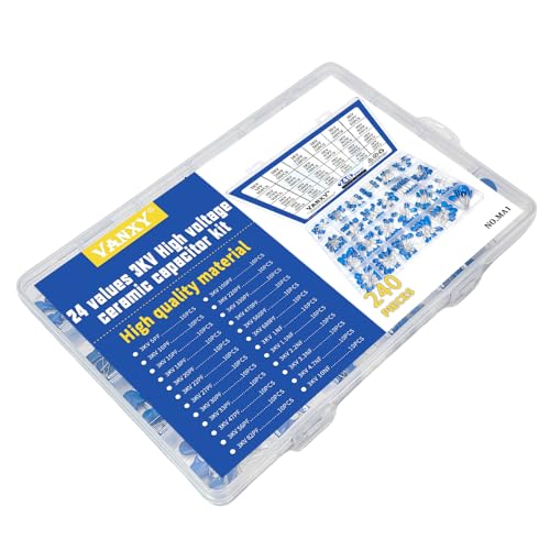 24Values 3KV 5pF to 10nF High Voltage DIP Ceramic Disc Capacitor Kit
