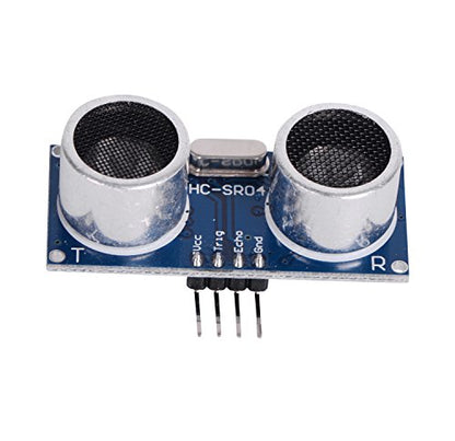 2PCS HC-SR04 Ultrasonic Sensor Module Ultrasonic ranging Module with 2PCS Housing Mounting Bracket + 10P Female to Female and 10P Male to Female Jumper Cable for Arduino - color: 2 sets