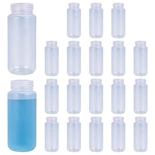 16 oz Polypropylene Reagent Bottle Plastic 20 Pcs Wide Mouth