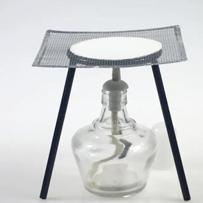 Tyenaza Burner Tripod, Open Fire Tripod Bunsen Lamp Burner Stand Cast Iron Tripod Support Holder for Chemical Experiment