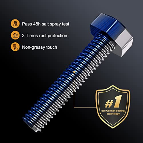VIGRUE 180Pcs M6 Stainless Bolt Kit Socket Head Cap Screws Nuts Washers - size: m6 socket stainless 12-40mm