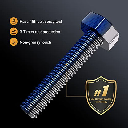 VIGRUE 180Pcs M6 Stainless Bolt Kit Socket Head Cap Screws Nuts Washers - size: m6 socket stainless 12-40mm