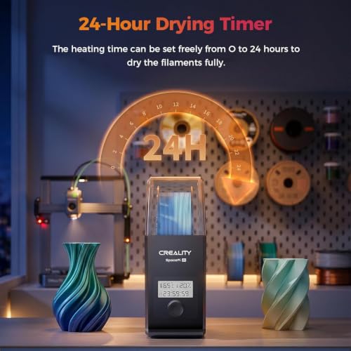 2026 New Official CREALITY Filament Dryer Box Pro 2.0 with Fans, Space Pi SE Upgraded 360° Hot-air 65° PTC Circulates Heating, 1KG Filament Dehydrator Dry During for 1.75/2.85mm PLA PETG ABS TPU Nylon - color: Creality Filament Dryer Box Pro 2.0